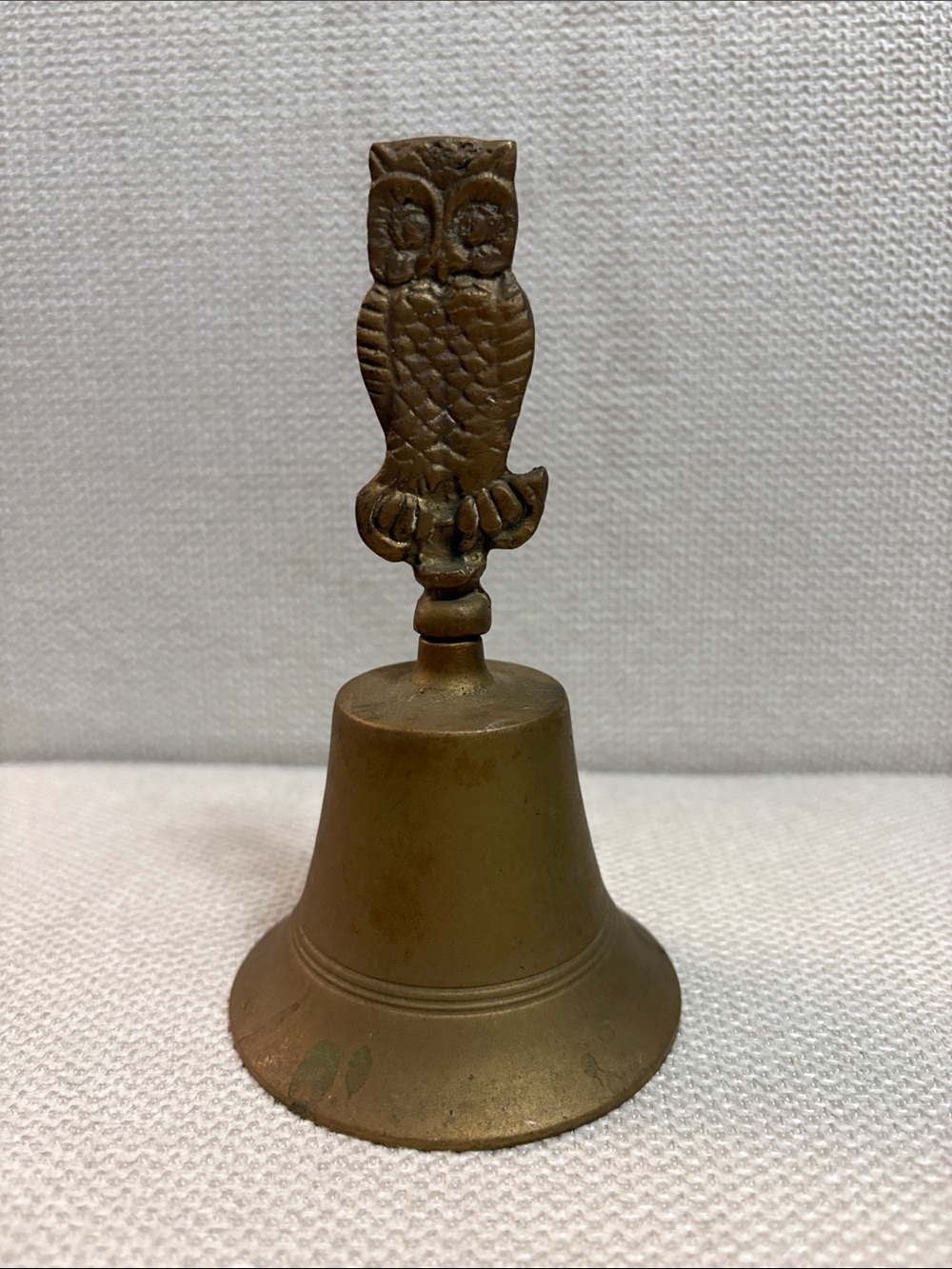 Antique-Style Brass Owl Handle Bell